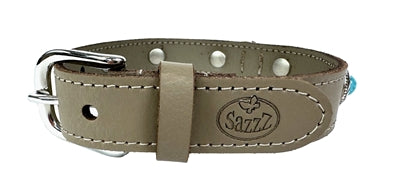 Product image of:SAZZZ HALSBAND HOND ADVENTURE STONE CLASSIC LEER TAUPE