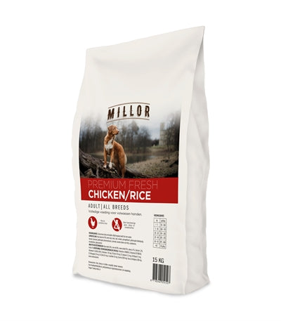 Product image of:MILLOR PREMIUM EXTRUDED FRESH ADULT CHICKEN / RICE