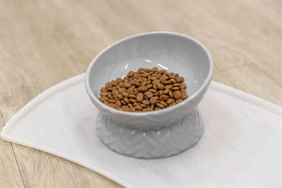 Product image of:TRIXIE VERHOOGDE VOERBAK / WATERBAK KERAMIEK GRIJS