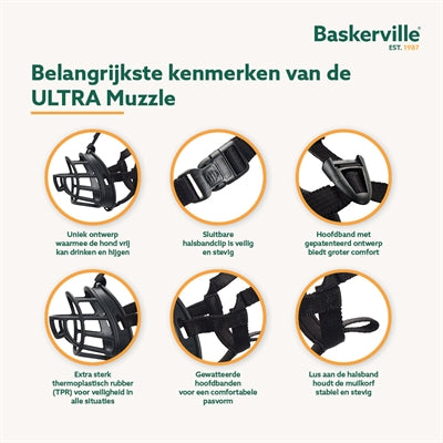 Product image of:BASKERVILLE ULTRA MUZZLE MUILKORF