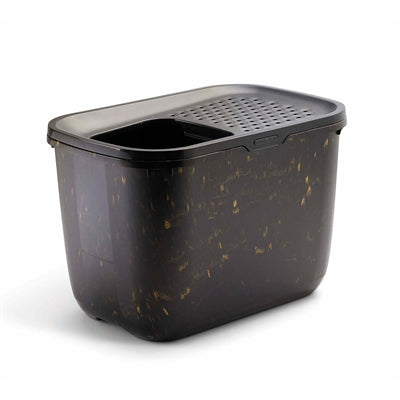 Product image of:SAVIC KATTENBAK HOP IN MARBLE ZWART / GOUD