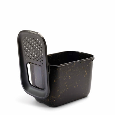 Product image of:SAVIC KATTENBAK HOP IN MARBLE ZWART / GOUD