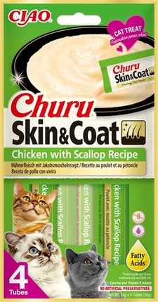 Product image of:INABA CHURU SKIN & COAT CHICKEN WITH SCALLOP RECIPE