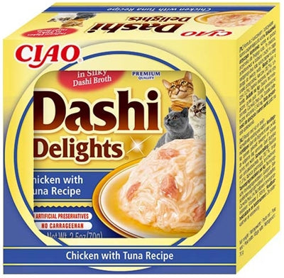 Product image of:INABA DASHI DELIGHTS CHICKEN WITH TUNA RECIPE