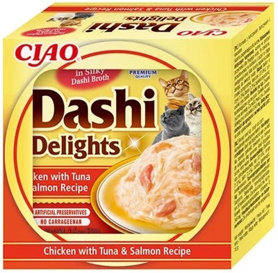 Product image of:INABA DASHI DELIGHTS CHICKEN WITH TUNA & SALMON RECIPE