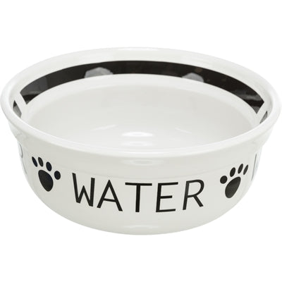 Product image of:TRIXIE DRINKBAK HOND WATER KERAMIEK WIT / ZWART