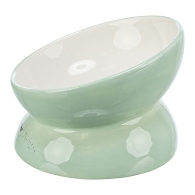 Product image of:TRIXIE VOERBAK / DRINKBAK KAT VERHOOGD KERAMIEK SALIE / WIT