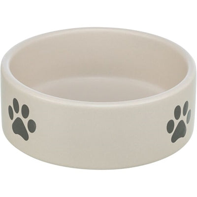 Product image of:TRIXIE VOERBAK / DRINKBAK HOND POOTMOTIEF KERAMIEK LICHTGRIJS / GRIJS