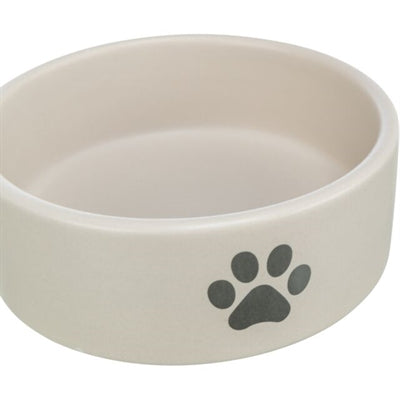 Product image of:TRIXIE VOERBAK / DRINKBAK HOND POOTMOTIEF KERAMIEK LICHTGRIJS / GRIJS