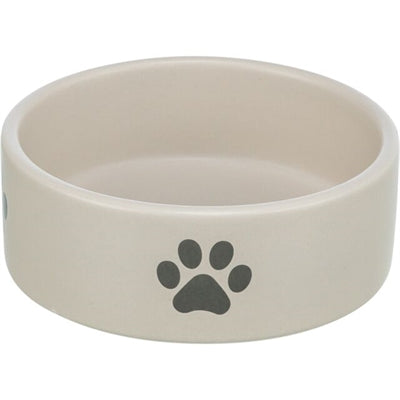 Product image of:TRIXIE VOERBAK / DRINKBAK HOND POOTMOTIEF KERAMIEK LICHTGRIJS / GRIJS