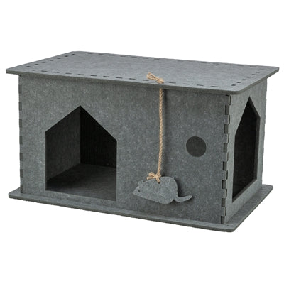 Product image of:TRIXIE KATTENMAND HUIS LENE VILT GRIJS