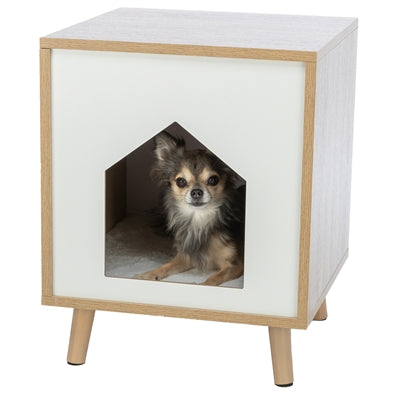 Product image of:TRIXIE KATTENMAND HUIS ISA HOUTLOOK LICHTBRUIN / WIT