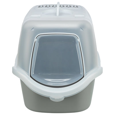 Product image of:TRIXIE KATTENBAK VICO OPEN TOP MET KAP LICHTGRIJS / WIT