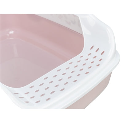 Product image of:TRIXIE KATTENBAK DELIO MET RAND BEDRUKT LICHTROZE / WIT