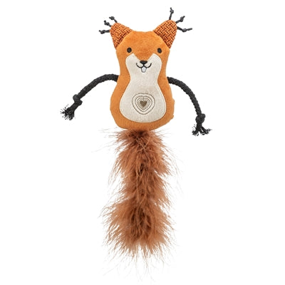 Product image of:TRIXIE EEKHOORN PLUCHE MET VEERSTAART MET CATNIP
