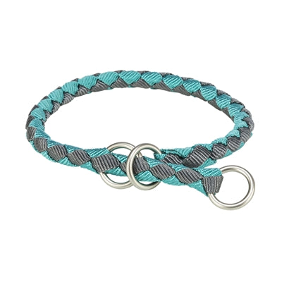 Product image of:TRIXIE HALSBAND HOND CAVO HALFSLIP AQUA / GRAFIET GRIJS