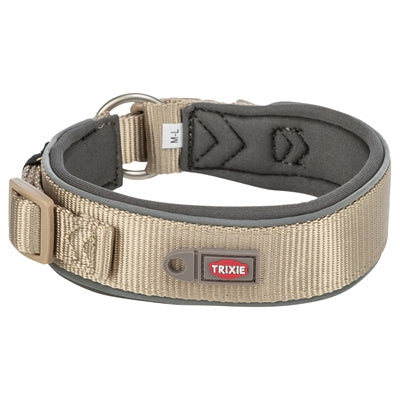 Product image of:TRIXIE HALSBAND HOND PREMIUM EXTRA BREED ZAND / GRAFIET GRIJS