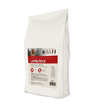 Product image of:MILLOR PREMIUM EXTRUDED FRESH ADULT LAMB / RICE