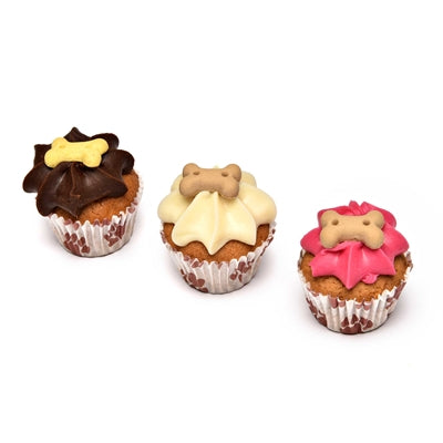 Product image of:THE BARKING BAKERY MINI ICED WOOFINS VANILLA EN CAROB TRIO ASSORTI