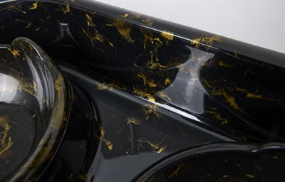 Product image of:SAVIC BUTLER VOERBAK EN DRINKBAK MET PLATEAU MARBLE ZWART / GOUD