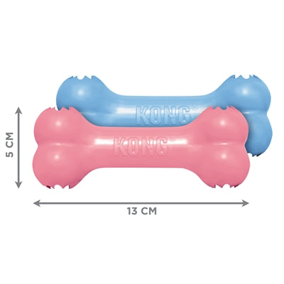 Product image of:KONG PUPPY GOODIE BONE ROZE OF BLAUW ASSORTI